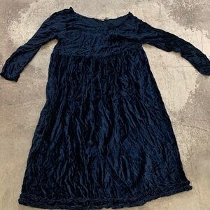 Vintage Le Chateau maxi Midnight Blue velvet Casual Dress